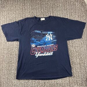 Vintage New York Yankees 1999 American League Champions T-Shirt. Size XL